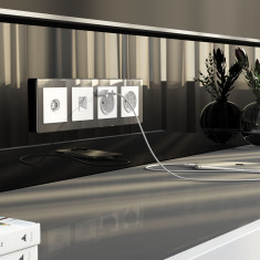 ТВ-розетка оконечная (белый акрил) W1183041 &mdash; Multielectrika