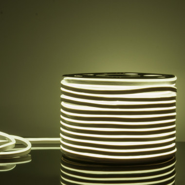 Светодиодный гибкий неон 220 В 9,6 Вт/м 120 Led/м 2835 IP67, односторонний холодный белый 6500К, 50 м Гибкий неон 220V 9,6W 120Led 2835 IP67 односторонний холодный белый, 50 м — Multielectrika