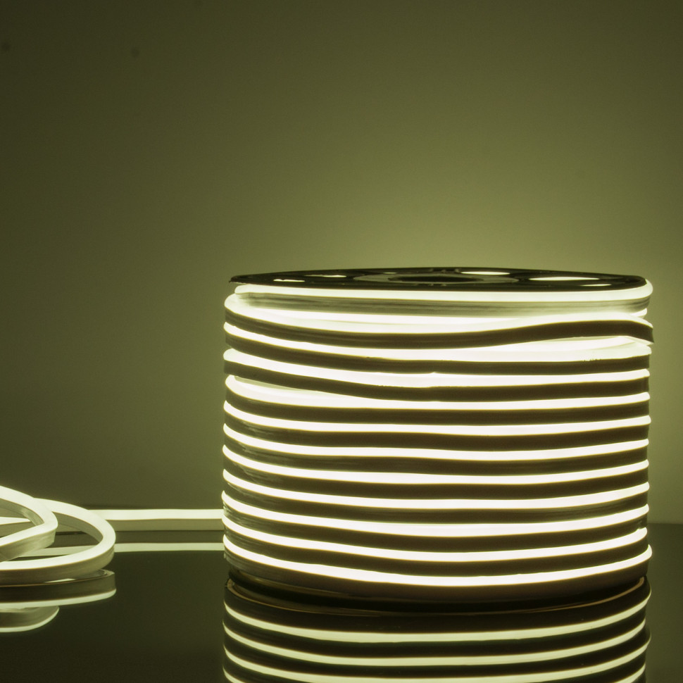 Светодиодный гибкий неон 220 В 9,6 Вт/м 120 Led/м 2835 IP67, односторонний холодный белый 6500К, 50 м Гибкий неон 220V 9,6W 120Led 2835 IP67 односторонний холодный белый, 50 м фото 1 — Multielectrika