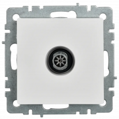 Розетка TV оконечная IEK Brite РТВ11-0-БрБ белая &mdash; Multielectrika