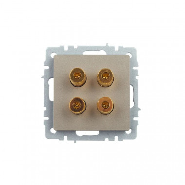 Аудиорозетка 4-местная IEK Brite РА10-БрШ шампань — Multielectrika