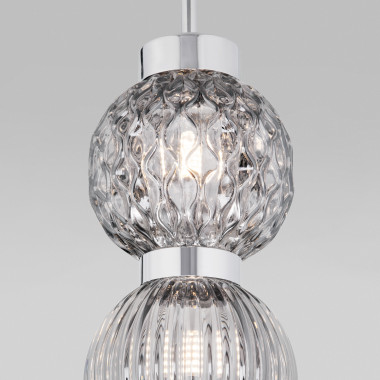 Подвесной светильник со стеклянными плафонами 50186/2 хром — Multielectrika