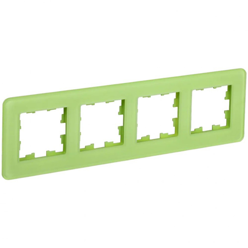Рамка на 4 поста IEK Brite РУ-4-2-Бр стекло эко грин RE фото 1 — Multielectrika