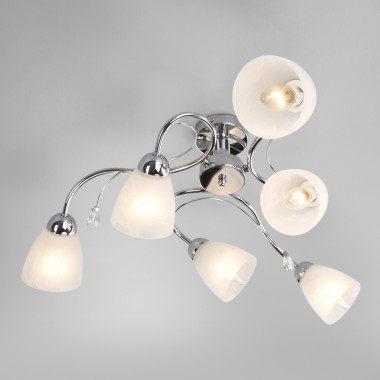 Потолочный светильник со стеклянными плафонами 30169/6 хром — Multielectrika