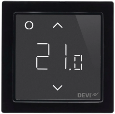 Терморегулятор DEVIreg Smart интеллектуальный с WI-FI, черный, 16A 140F1143  &mdash; Multielectrika
