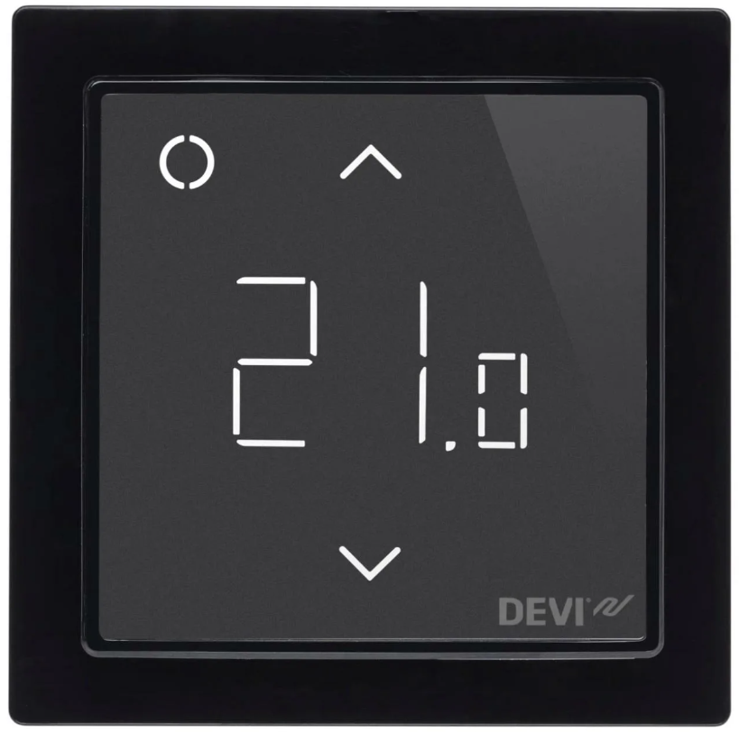 Терморегулятор DEVIreg Smart интеллектуальный с WI-FI, черный, 16A 140F1143  фото 1 — Multielectrika