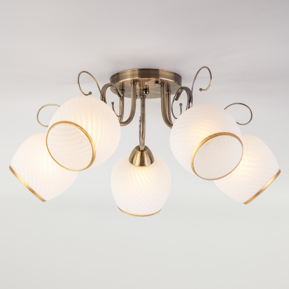 Потолочная люстра 30159/5 античная бронза фото 1 — Multielectrika