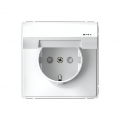 Розетка силовая Systeme Electric ArtGallery Aqua со шторками и крышкой 16А, IP44, белый &mdash; Multielectrika