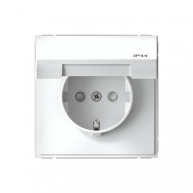 Розетка силовая Systeme Electric ArtGallery Aqua со шторками и крышкой 16А, IP44, белый — Multielectrika