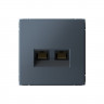 Розетка двойная RJ-45 Systeme Electric ArtGallery кат.6А, грифель