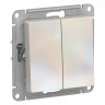 Выключатель двухклавишный Schneider Electric Atlas Design жемчуг