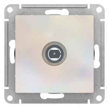 Розетка TV Schneider Electric Atlas Design проходная, жемчуг — Multielectrika