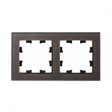 Рамка Schneider Electric Atlas Design Nature на 2 поста, мокко стекло — Multielectrika