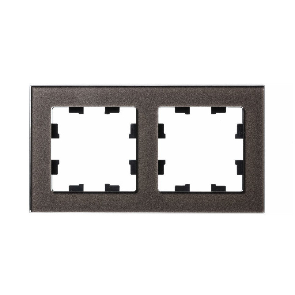 Рамка Schneider Electric Atlas Design Nature на 2 поста, мокко стекло фото 1 — Multielectrika