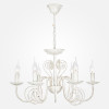 Люстра с прозрачным хрусталем 60018/6 белый с золотом фото 1 — Multielectrika