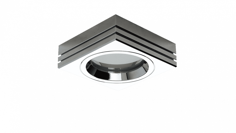 NC722-2-CH Встраиваемая рамка хром MR16  (WP-SQ-CH) фото 1 &mdash; Multielectrika