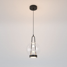 Подвесной светодиодный светильник со стеклянным плафоном 50267/1 LED черный &mdash; Multielectrika