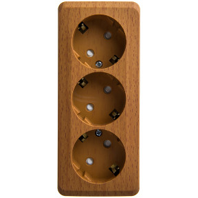 Розетка 3К+З со шторками 16А 250B Бук Schneider Electric Этюд PA16-012T фото 1 — Multielectrika