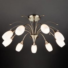 Потолочная люстра со стеклянными плафонами 22080/9 античная бронза &mdash; Multielectrika