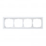 Рамка на 4 поста Systeme Electric ArtGallery Pure, Органическое стекло белый