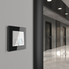 Выключатель двухклавишный для отелей (белый) W1120801 &mdash; Multielectrika