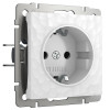 Розетка с заземлением и шторками (Hammer белый) W1271101 фото 1 &mdash; Multielectrika