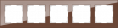 Рамка на 5 постов (мокко) WL01-Frame-05 &mdash; Multielectrika