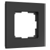 Рамка из стекла на 1 пост Senso черный soft-touch W0013108 фото 1 &mdash; Multielectrika