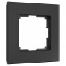 Рамка из стекла на 1 пост Senso черный soft-touch W0013108