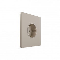 Systeme Infinity, Розетка 2К+З (250В, 16А, защитные шторки), FSE000545, Песчаный берег &mdash; Multielectrika