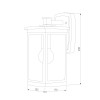 Настенный уличный светильник Lame D кофе IP33 GL 1006D фото 9 &mdash; Multielectrika