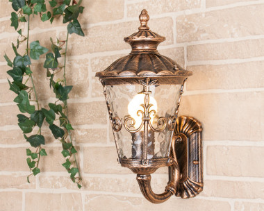 Diadema U черное золото уличный настенный светильник GLYF-8046U — Multielectrika