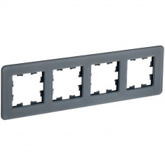 Рамка на 4 поста IEK Brite РУ-4-2-Бр стекло графит RE &mdash; Multielectrika