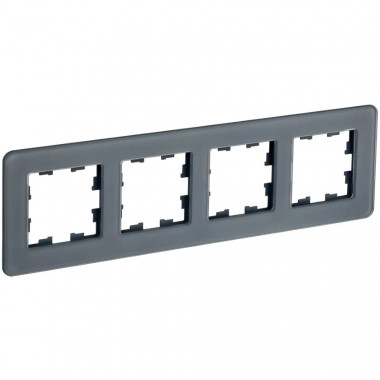 Рамка на 4 поста IEK Brite РУ-4-2-Бр стекло графит RE — Multielectrika