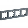 Рамка на 4 поста IEK Brite РУ-4-2-Бр стекло графит RE