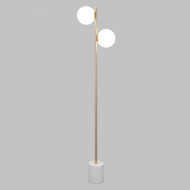 Напольный светильник со стеклянным плафоном 01158/2 латунь — Multielectrika