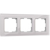 Рамка из стекла на 3 поста Favorit дымчатый W0031117 фото 1 &mdash; Multielectrika
