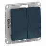 Выключатель двухклавишный Schneider Electric Atlas Design изумруд