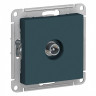Розетка TV Schneider Electric Atlas Design проходная, изумруд