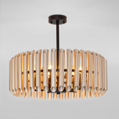 Потолочная люстра в стиле лофт 361/5 латунь / черный &mdash; Multielectrika