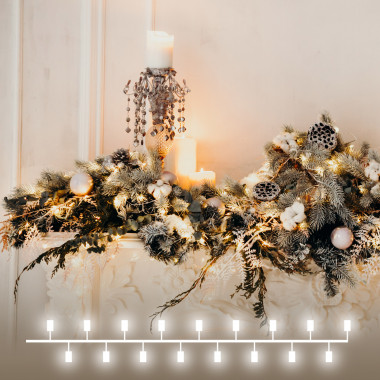 Гирлянда нить &quot;Роса&quot; теплый белый 5м IP20 400-007 теплый белый — Multielectrika