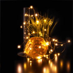 Гирлянда нить "Роса" теплый белый 5м IP20 400-007 теплый белый &mdash; Multielectrika