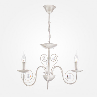 Классическая подвесная люстра 60018/3 белый с золотом — Multielectrika