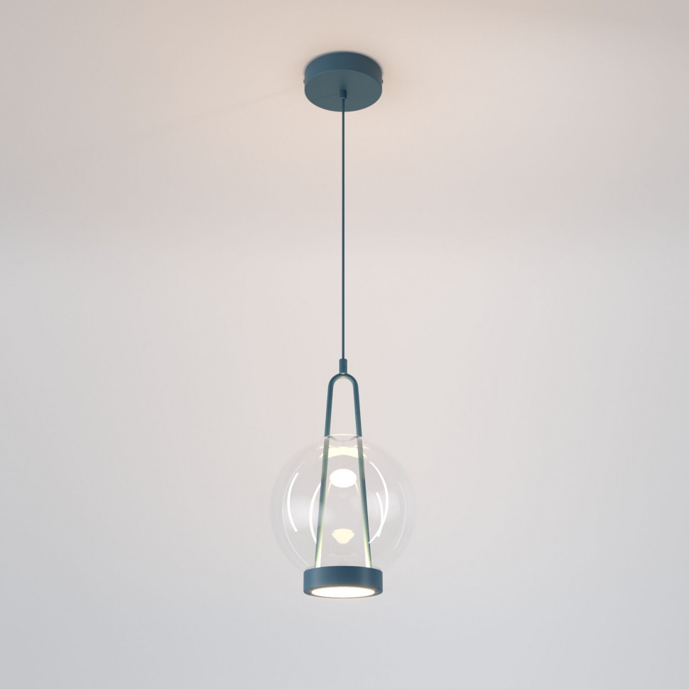 Подвесной светодиодный светильник со стеклянным плафоном 50267/1 LED синий фото 1 — Multielectrika