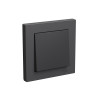 Выключатель одноклавишный Systeme Electric AtlasDesign в сборе с рамкой, 10А, базальт фото 1 — Multielectrika