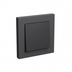 Выключатель одноклавишный Systeme Electric AtlasDesign в сборе с рамкой, 10А, базальт &mdash; Multielectrika