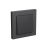 Выключатель одноклавишный Systeme Electric AtlasDesign в сборе с рамкой, 10А, базальт
