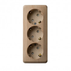 Розетка 3К+З со шторками 16А 250B Сосна Schneider Electric Этюд PA16-012D &mdash; Multielectrika