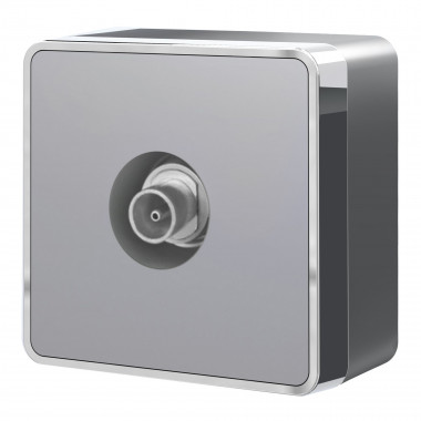 ТВ-розетка оконечная Gallant серебряный W5083006 &mdash; Multielectrika