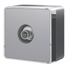 ТВ-розетка оконечная Gallant серебряный W5083006 &mdash; Multielectrika